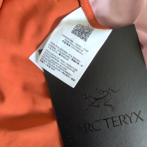 NWT Arc'teryx Sima Pullover Hoodie Jacket Women's‎ XL Orange Pink Hiking RARE - Picture 8 of 13